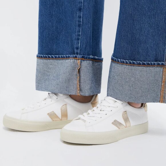 VEJA  Extra White Platine Campo Sneakers - Picture 1 of 9